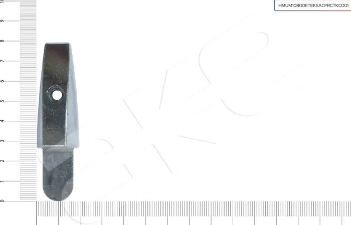 Sockelblechbürsten-Schienenstopfen Aluminium rechts